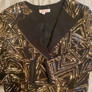 Sequin Cropped Jacket